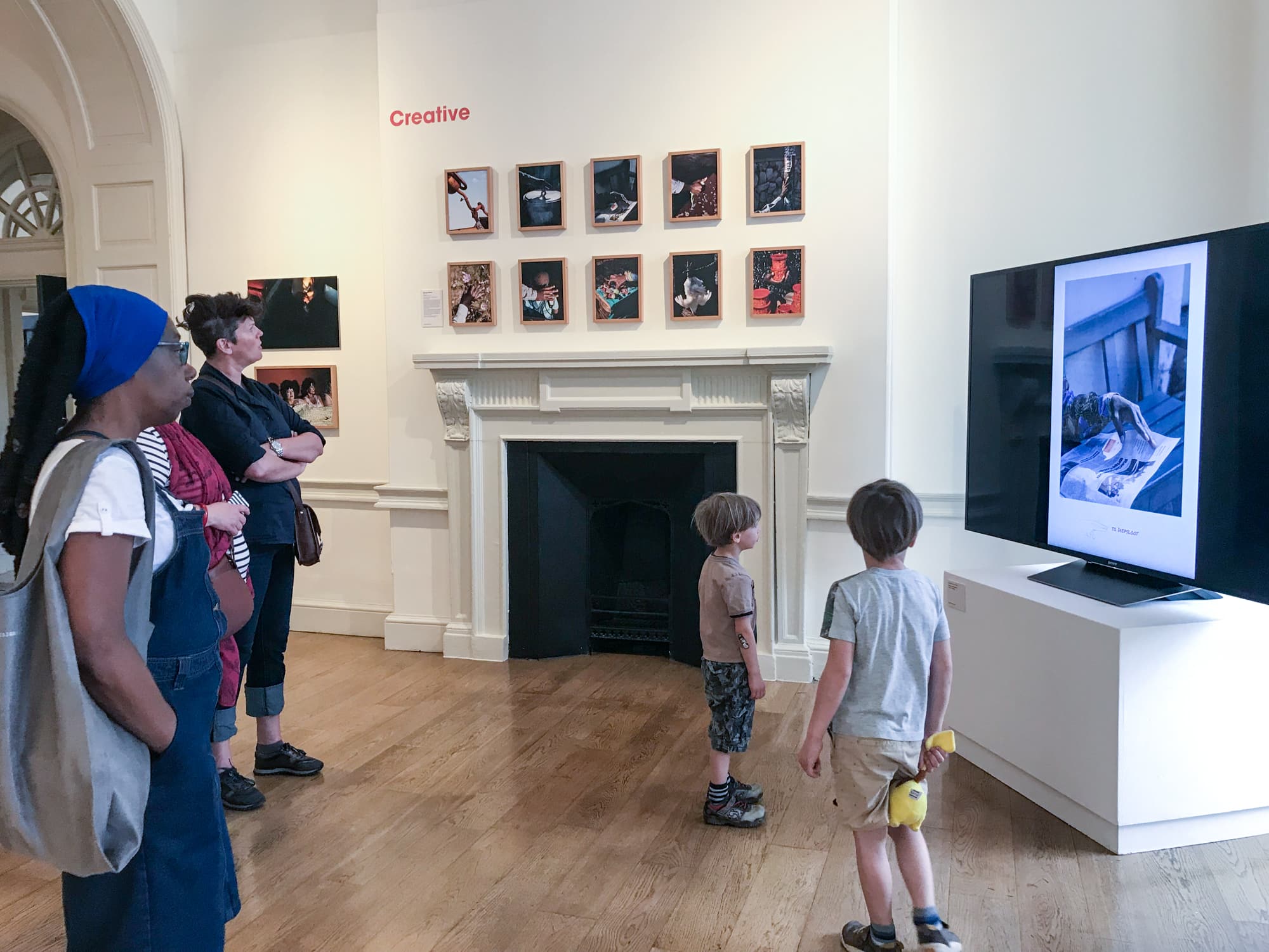 Exhibition of "How to get home" at Somerset House, London, for the Sony World Photo Award 2018, Category Creative.